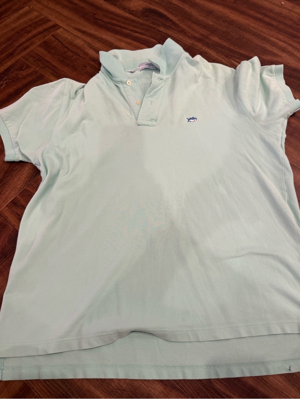 Southern Tide Men's Polo in Mint Green with Fish Logo